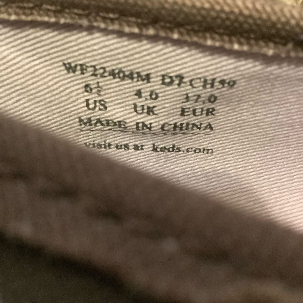 Keds Brown and Pink Flats with Striped Lace Print Design/ Size 6.5 - Picture 13 of 13